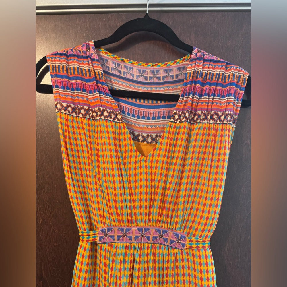 Anthropologie Beaded Pattern Maxi Dress S - Picture 2 of 5